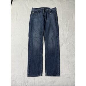 Diesel Larkee Mens 33x31 Regular Fit Straight Blue Denim Jeans